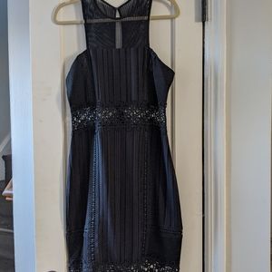 Express lace detail dress